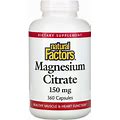 2 X Natural Factors, Magnesium Citrate, 150 Mg, 360 Capsules