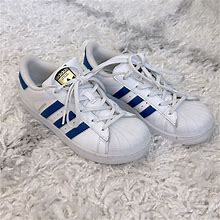 Adidas Shoes | Adidas Shell Toe Sneakers | Color: Blue/White | Size: 5