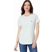 Carhartt Force Relaxed Fit Midweight Pocket T-Shirt Women's Clothing Dew Drop : SM