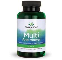 Swanson Daily Multivitamin And Mineral Capsules, 250 Count