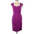 White House Black Market Casual Dress - Sheath Scoop Neck Sleeveless: Purple Dresses - Women's Size 2