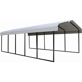 Arrow Carport 12 X 24 X 7 ft. - Eggshell | Galvanized Stainless Steel Storage Canopies | Arrow