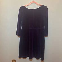 Talbots Dresses | Talbot Dress Purple Velour Dress Sp Petite | Color: Purple | Size: Sp