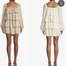 Weworewhat Dresses | Weworewhat Ruffle Dress | Color: Cream | Size: L