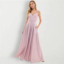 City Triangle Sleeveless Sequin A-Line Dress Juniors | Pink | Juniors 7 | Dresses A-Line Dresses | Built In Bra|Sequins|Lace Back|Glitter | Prom