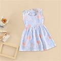 Vedolay Little Girls Dress Big Bowknot Toddler Baby Girls Formal Dresses Pageant Party Lace Embroidery Dress,Blue 12-18 Months
