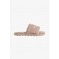 Australia Luxe Collective Muchas Faux Fur And Suede Slides - Women - Taupe Sandals - US 9