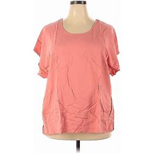 Blair Short Sleeve Blouse: Pink Tops - Women's Size 2X