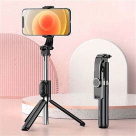 Portable Selfie Stick Phone Tripod With Wireless Remote Shutter Travel And 360 Rotation Stand For iPhone 13 12 11 Pro Xs Max Xr X 8 7 6 Plus,Temu