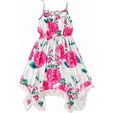 Zmhegw Toddler Girls Dresses Mommy And Me Baby Sleeveless Flower Maxi Family Summer Matching Set Dress