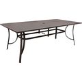 Courtyard Casual Santa Fe Collection 72" X 42" Rectangle Dining Table, Java Dark Brown