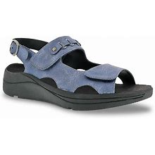 Drew Extra Wide Width Selina Sandal | Women's | Blue | Size 12 | Sandals | Ankle Strap | Wedge