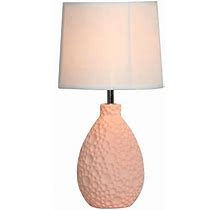 Star Brite ST34971 Table Lamps, Texturized Ceramic Oval Table Lamp - P