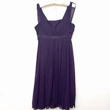 Jessica Howard Dresses | Jessica Howard Purple Empire Waist Dress Sz 8 | Color: Purple | Size: 8
