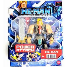 Mattel Toys | He-Man And The Masters Of The Universe Power Attack Figure Brand New On Card! | Color: Black/Blue | Size: 8"
