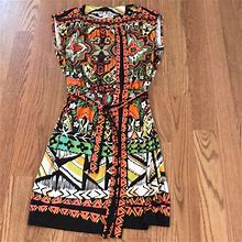 Dressbarn Dresses | Belted Embellished Wrap Dress | Color: Black | Size: 12