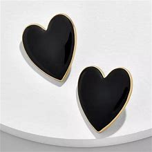 European And American New Ear Stud Alloy Oil Dripping Spring And Summer Multicolor Fashion Peach