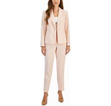Le Suit Women's Crepe One-Button Pantsuit, Regular & Petite Sizes - Light Blossom - Size 6