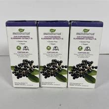 Sambucus Other | 3X Nature's Way, Sambucus Relief, Cough Syrup, Elderberry, 4 Oz - Expired 06/23 | Color: Red | Size: Os