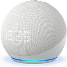 Amazon Echo Dot Smart Speaker With Clock - 2022 Release, White