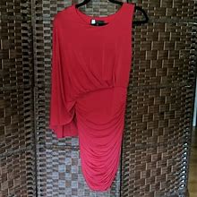 Bcbgmaxazria Ruched Red Cocktail Dress Sz Small