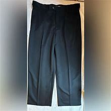 Savane Pants | Nwt Savane Deep Dye Midnight Black Microfiber Dress Pants Size 38 X 30 | Color: Black | Size: 38