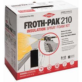 Froth-Pak Insulation Spray Foam Sealant Kit, 42 Lb, Two Cylinders, Cream, 2 Component 12031897