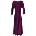 Caicj98 Formal Dresses For Women Women's 2023 Fall Satin Dress Long Sleeve Tie Waist Elegant Party Mini Dresses Purple,2XL