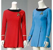 The Female Duty Classic Blue Uniform Cosplay Tos Red Dresses