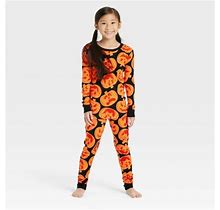 Kids' Halloween Pumpkin Matching Family Snug Fit Pajama Set - Hyde &