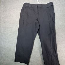 Chicos Pants Womens 12 Black Cropped Size 2