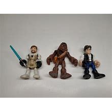 2011 Hasbro Playskool Star Wars Galactic Heroes Lot Chewbacca Han Solo Obi-Wan