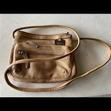 Tignanello Bags | Tignanello Leather Crossbody Bag W/Credit Card Slots | Color: Gold/Tan | Size: Small