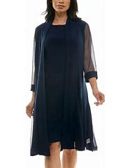 Image result for Womens Short-Sleeve 2-Piece Novelty Jacket Dress, Navy Blue L Misses