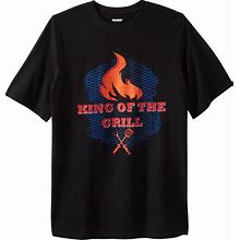 Men's Big & Tall Kingsize Slogan Graphic T-Shirt By Kingsize In Grill King (Size 5XL)