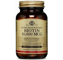 Solgar Super High Potency Biotin 10,000 Mcg 120 Count Capsules EXP: 04/2025