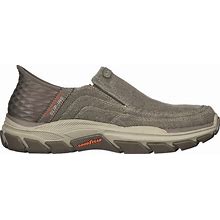 Skechers Men's Hands Free Slip-Ins RF: Respected - Holmgren Slip-On Shoes | Size 10.5 Extra Wide | Taupe | Textile | Machine Washable