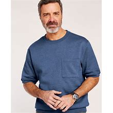 Blair Men's John Blair® Supreme Fleece Short-Sleeve Sweatshirt - Blue - S