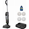 BISSELL Spinwave + Vacuum All-In-One Powered Spin Mop And Vacuums | Cool Grey/Chacha Lime Accents | 37643