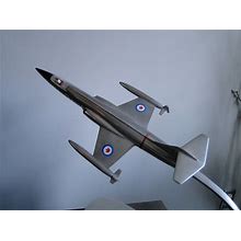 Rare Aluminum Model Airplane RCAF F 104 Starfighter Lockheed Military Aircraft