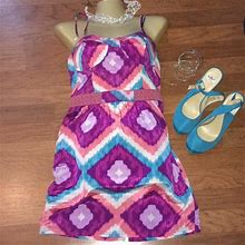 American Eagle Outfitters Dresses | American Eagle Water Color Dress Size 2 New | Color: Blue/Pink | Size: 2