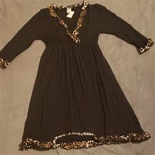Ruffled Dress | Color: Black | Size: S