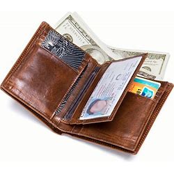 Men's Genuine Leather Wallet Large Capacity Credit Card Holder Vintage Thickened First Layer Cowhide Wallet