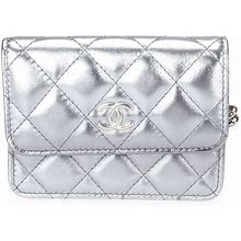 CHANEL Pre-Owned - Quilted CC Belt Bag - Women - Lambskin - One Size - Silver