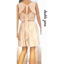 Double Zero Dresses | Hp 08/01. Double Zero Open Back Tie Party Dress | Color: Cream | Size: M