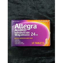 Allegra Allergy 24Hr 15Ct Tablets 180Mg EXP DATE 12/24