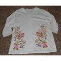 White Floral Front Plus 2X 18 / 20 Casual Or Dress Soft Stretchy