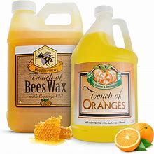 Touch Of Oranges Large Set | Furniture Polish | Wood Wax | Cleaner & Restorer For Hardwood Floor, Cabinets And Real Wood