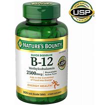 Nature S Bounty Vitamin B-12 2500 Mcg 300 Quick Dissolve Tablets