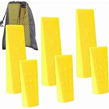 6 Pack Tree Felling Wedges With Spikes For Safe Tree Cutting - 3 Each Of 8" And 5.5" Wedges With Storage Bag 6 Felling Dogs To Guide Trees